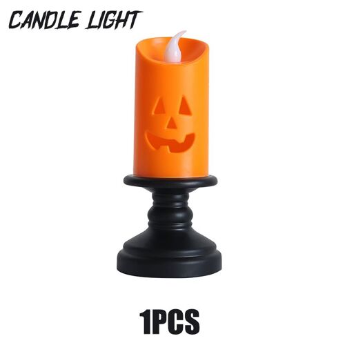 Chandelle LED colorée pour Halloween, chandelier de Table, décoration d'halloween, décor de fête citrouille