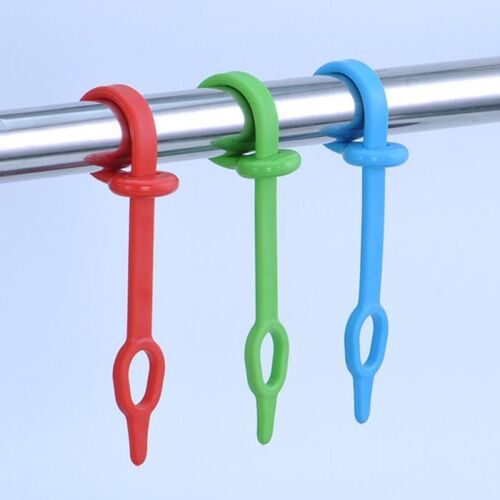 Crochets de cintre en plastique multifonctions, 1 pièce, couleur aléatoire, fixe, coupe-vent, support de séchage de vêtements, fixateur antidérapant