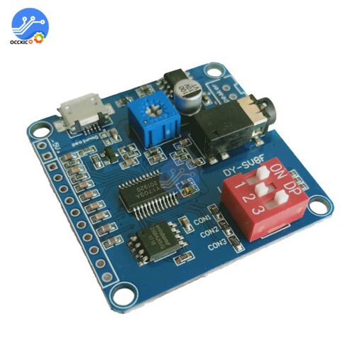 Module d'amplificateur de lecture vocale 5W MP3 lecteur de musique, Kit de bricolage carte SD/TF 8M de stockage, déclencheur IO, commande de protocole UART pour Arduino