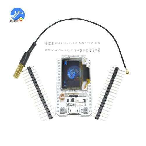 carte de développement IOT, avec écran OLED bleu de 0.96 pouces, Bluetooth, WIFI, Kit Lora de 32 modules, 433MHz, pour Arduino