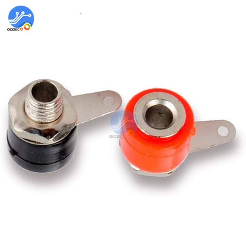 Connecteur de Terminal d'amplificateur femelle, 5 pièces rouge + 5 pièces noir JS-910B Jack banane 4mm prise de connexion Post pour haut-parleur Audio