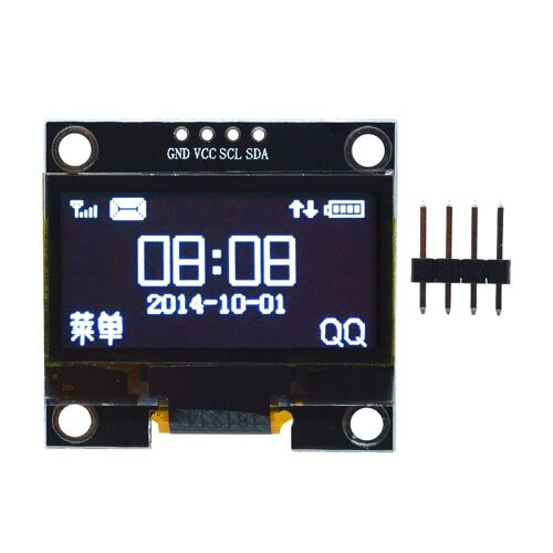 Module D'affichage Led Lcd Oled 1.3 Pouces, 1.3 Pouces, Blanc/Bleu, Spi/Iic I2c, Couleur De Communication, 1.3x64