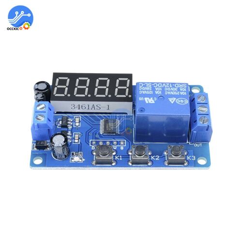 Minuterie De Retard Numérique À Affichage Led Dc 12v, Module De Commutateur De Commande Plc, Automatisation
