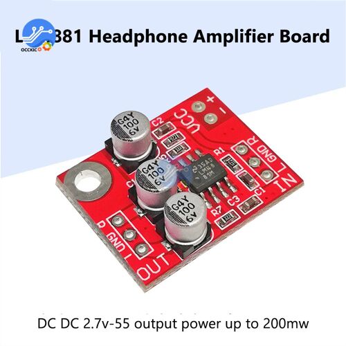 Amplificateur de casque d'écoute LM4881, Mini préamplificateur Audio 2.7-5.5V