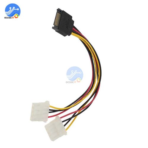 SATA IDE Câble SATA 15 Broches Femelle à IDE Mâle 4 Broches Adaptateur Rallonge Alimentation Disque Dur Convertisseur de Ligne