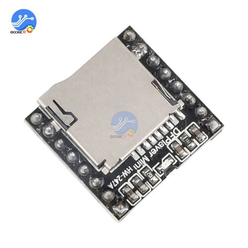 Mini Module de lecteur MP3 TF pour carte Micro SD, disque U, Port IO/série/AD, carte de décodeur vocal MP3 pour Arduino
