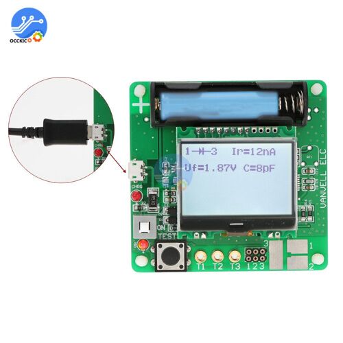 Testeur De Transistor Multifonctionnel Mega328 M328, Mesureur De Capacité, Mos Pnp Npn Lcr, Avec Ligne De Test, Lcr-T4