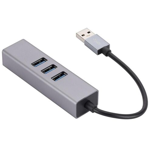 Répartiteur Usb 3.0 vers Rj45, Station d'accueil de Type C, carte réseau Gigabit, Hub 3 Ports