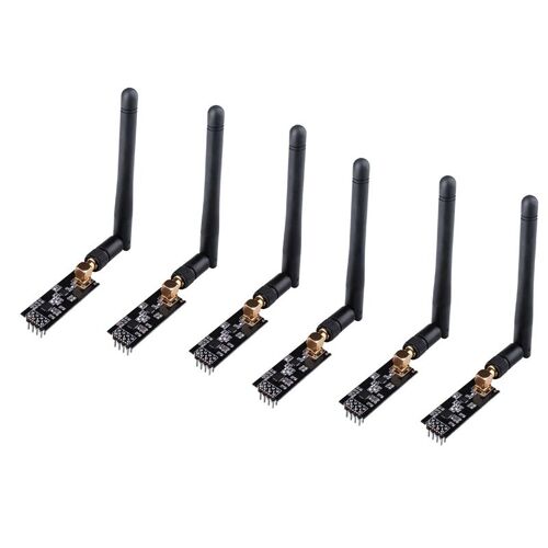 6 pièces NRF24L01 + PA + LNA Module émetteur-récepteur sans fil 2.4G 1100M RF pour Arduino