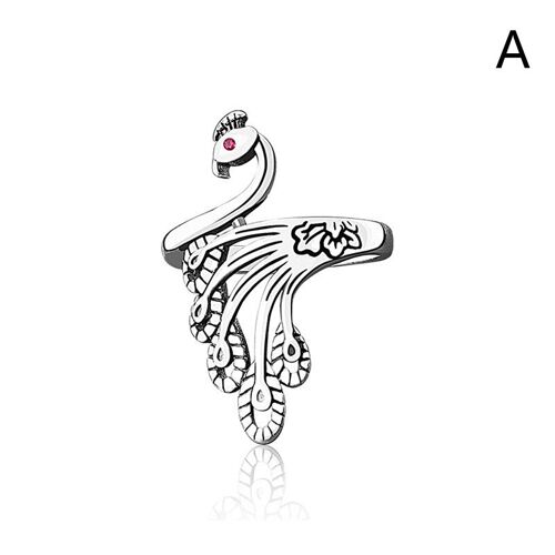 Anneau De Style Chinois Rétro, Boucle De Tricot, Outil De Crochet, Couture Paon Poisson Anneau De Doigt, Fil De Dé À Coudre, Outils À Doigts Ouverts Réglables