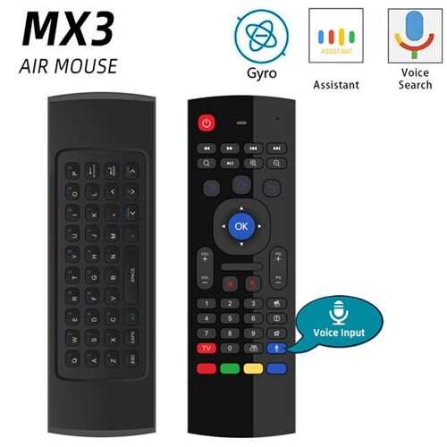 télécommande vocale intelligente sans fil, 2.4G, RF, clavier volant non éclairé