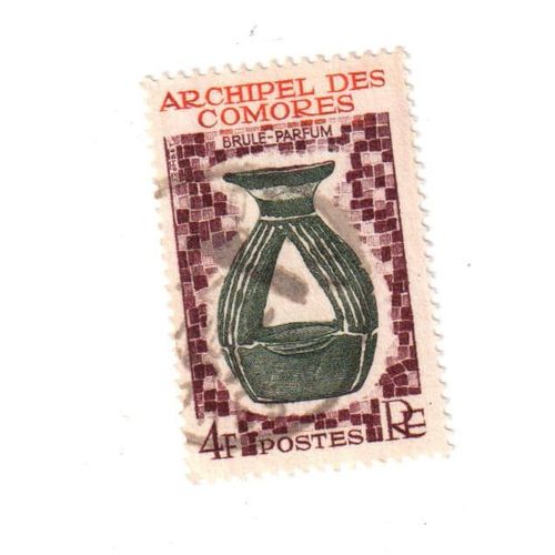 Timbre Oblitéré : Archipel Des Comores (Brûle Parfum)