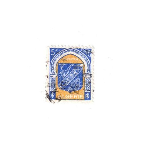 Timbre Oblitéré : Algérie (5 Francs, République Française)
