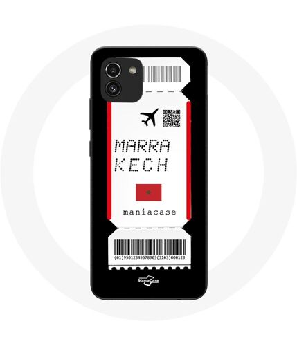 Coque Samsung Galaxy A03 Billet D'avion Marrakech Maroc