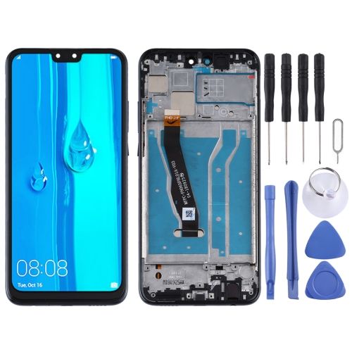 Écran Lcd Oem Pour Huawei Y9 (2019) Assemblage Complet Du Numériseur Avec Cadre - Noir