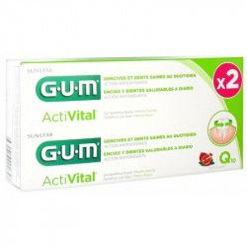 Gum Activital Gel Dentifrice 2x75ml 