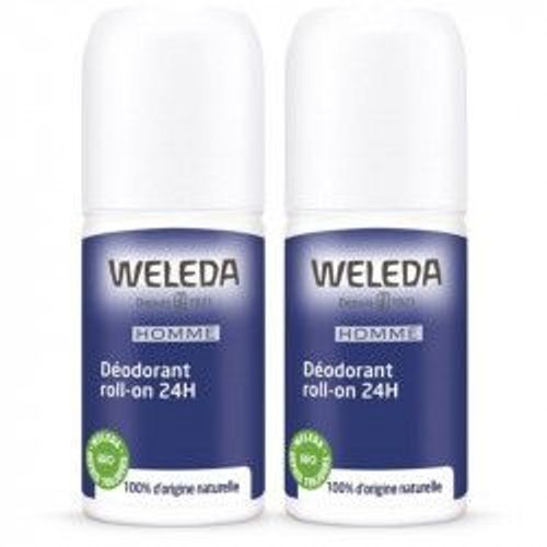 Weleda Homme Déodorant Roll-On 24h Lot De 2 X 50ml 