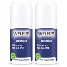 Weleda Homme Déodorant Roll-On 24h Lot De 2 X 50ml 