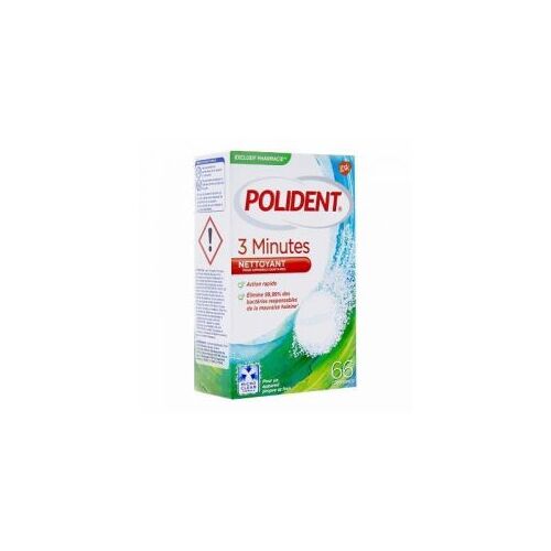 Polident Nettoyant 3 Minutes 66 Comprimés 