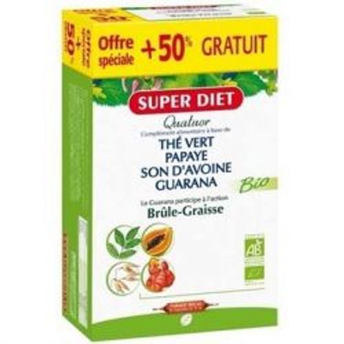 Super Diet Quatuor Brûle-Graisse Ampoules 30x15ml 