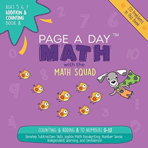 Page A Day Math Addition & Counting Book 8