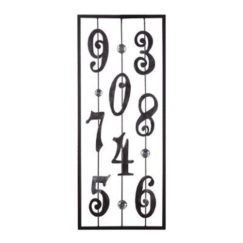 Décoration Murale en Métal "Chiffres" 61cm Noir