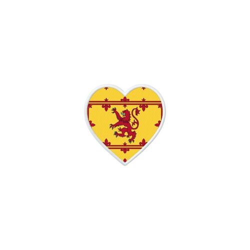 Patch Badge Ecusson Imprime Thermocollant Drapeau Coeur Ecosse Ecossais Royal