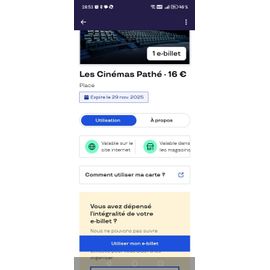 Billet De Cinéma Pathe