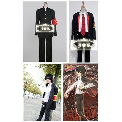 Cosplay Costume Complet Katekyo Hitman Reborn Hibari Kyoya Taille M Et Xl Veste + Chemise + Pantalon + Brassard