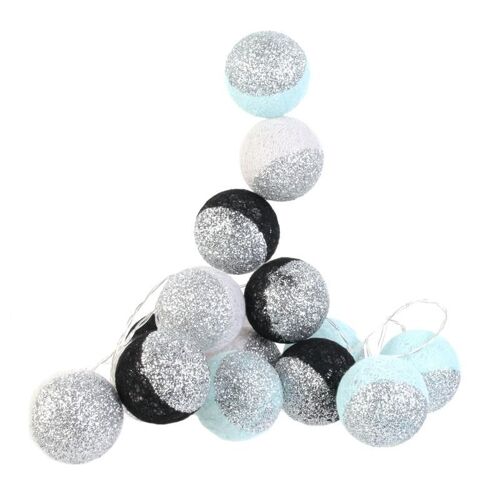 Guirlande Lumineuse À Led "16 Boules" 300cm Noir