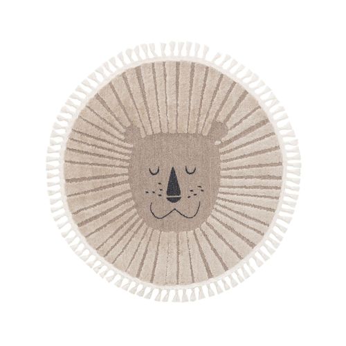Lytte Tapis Enfant Momo Beige Diamètre 120 Cm Rond