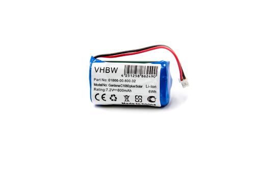 vhbw Li-Ion Batterie 800mAh (7.4V) pour programmateur d?arrosage Gardena C1060 plus Solar