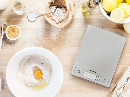 Balance De Cuisine Électronique Avec Fonction Tare Jusqu'à 10 Kg Argent