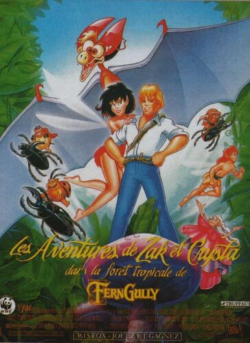 Les Aventures De Zak Et Crysta  - 1992 - Affiche Cinema Originale