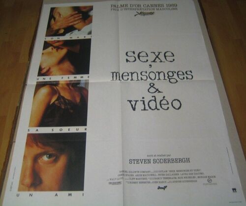 Sexe, Mensenges Et Vidéo - Steven Soderbergh - Affiche Cinema Originale