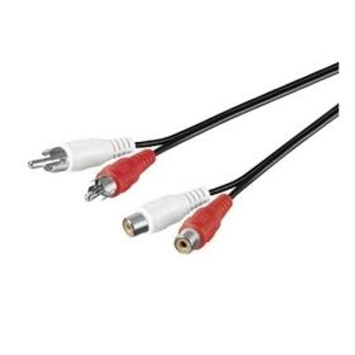 Goobay AVK 125-1000 10.0m câble audio 10 m 2 x RCA Noir