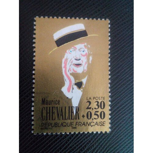 Timbre France Y T 2650 Chanson Française - Maurice Chevalier 1990 ( 070207 )*