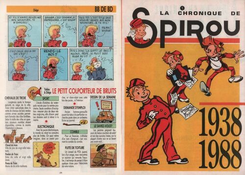 Lot Complet Les Chroniques De Spirou 50 Ans D'histoires Passionnantes # 2596 À 2619 24 Épisode + Générique + Couv' 12 Janv.-26 Juin 1988 3 Couv' Gaston Lagaffe + Jeu Spirou Pursuit