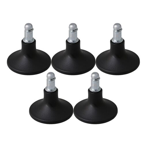 5pcs Noir Pied stationnaire Bell glisse - 6cm de hauteur pour les chaises de bureau