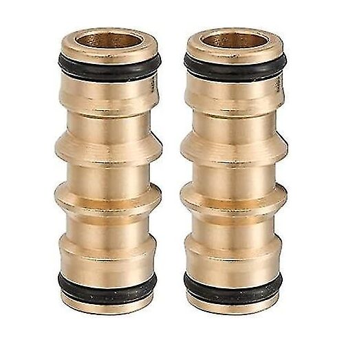 Double Male Colliers Tuyau, Tuyau Connecteur Rapide Laiton Double Mâle Connecteur D'extrémité De Tuyau Tuyau Connecteurs De Tuyau Pour Robinet De Tuyau D'arrosage 2 Pcs