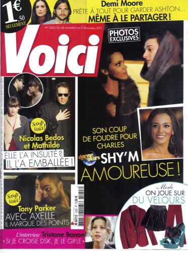 Voici N°1255: Shy'm/ Bedos/ Moore/ Parker/ Banon/ Pattinson/ Martines/ Longoria/ Moss/ Lopez/ Bruni
