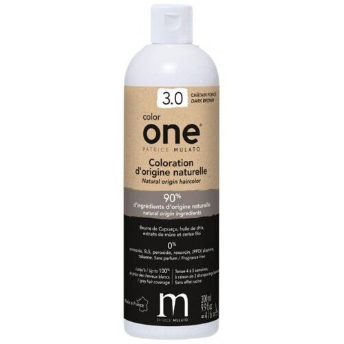 Coloration Color One 3.0 Châtain Foncé Patrice Mulato 300ml 