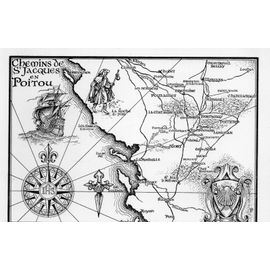 Carte Postale Xx Eme Siecle -- Theme Cartographie - Chemins Saint Jacques En Poitou
