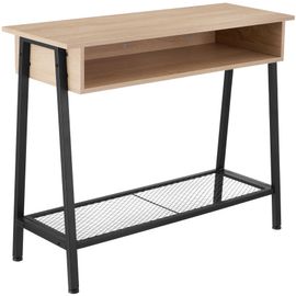 Table Console Tralee 100x35x80,5cm - Bois Clair Industriel, Chêne Sonoma