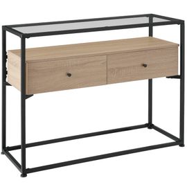 Table Console Reading 101,5x41,5x80,5cm - Bois Clair Industriel, Chêne Sonoma