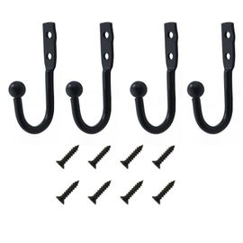 Crochets Muraux Avec Vis Pack De 4 Le Noir
