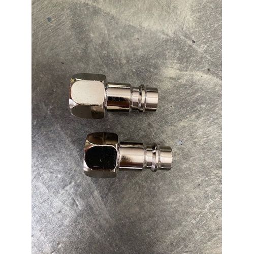 Lot de 2 embouts rapides raccordement air comprimé F1/4".