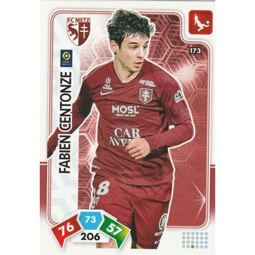 Carte Panini Foot - N° 173 - Adrenalyn Xl 2020 / 2021 - Fabien Centonze - Metz
