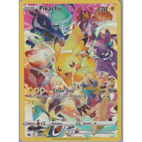 Carte Pokemon - Pikachu - 160/159 - Secrete-Rare - Eb12,5 - Zenith Supreme -