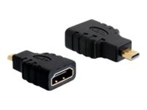 DeLOCK HDMI micro D/HDMI A HDMI mirco D Noir